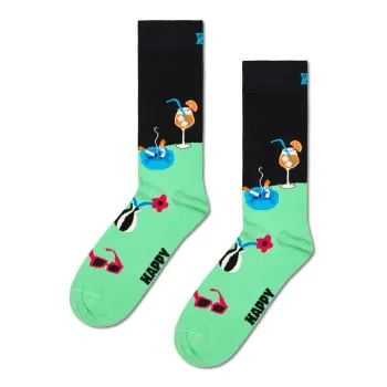 Alternativ bild 0 för Happy socks Strumpor Late Night Sock Svart/Grön bomull Strl 36/40