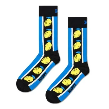 Alternativ bild 0 för Happy socks Strumpor Lemon Sock Svart Mönster bomull Strl 41/46