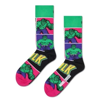 Alternativ bild 0 för Happy socks Strumpor Marvel The Hulk Sock Grön Mönstrad bomull Strl 41/46