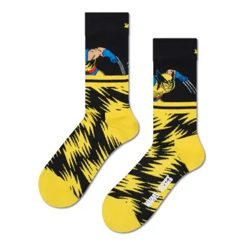 Alternativ bild 0 för Happy socks Strumpor Marvel X-Men Wolverine Sock Svart bomull Strl 36/40