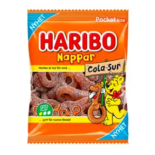 Produktfoto för Haribo Sura Colanappar 70g