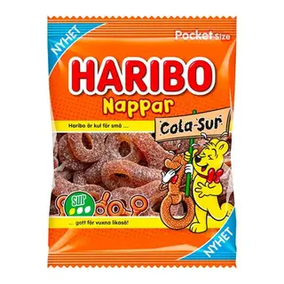 Produktfoto för Haribo Sura Colanappar 70g