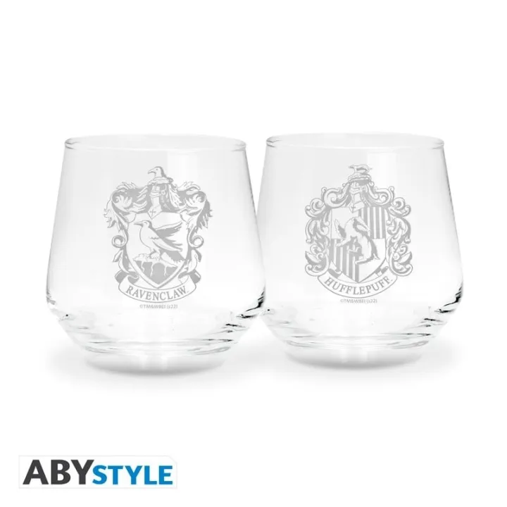 Alternativ bild 0 för Harry Potter - 2 Glass Set Ravenclaw & Hufflepuff EUROPE x2 - Glass