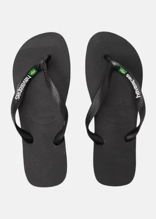 Produktfoto för Havaianas Brasil Logo Svart Strl 37/38 Herr