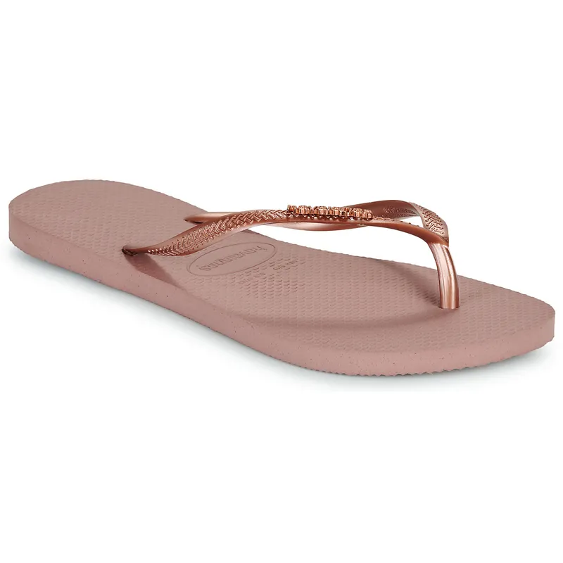 Bild 2 för Havaianas Slim Logo Metallic Ljusrosa Strl 39/40 Dam