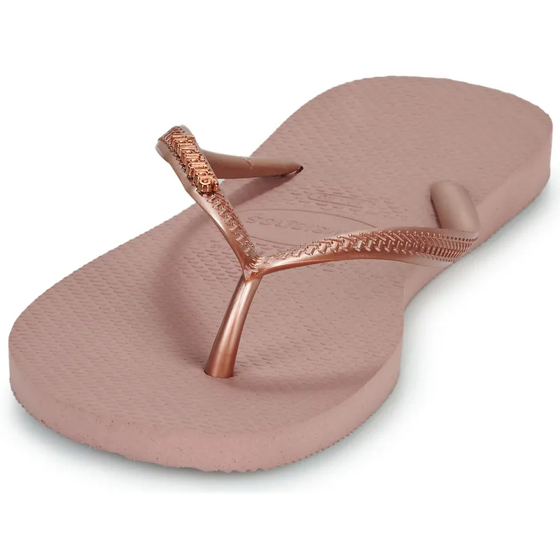Bild 4 för Havaianas Slim Logo Metallic Ljusrosa Strl 39/40 Dam