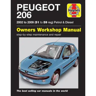 Produktfoto för Haynes Reparationshandbok, Peugeot 206 Petrol & Diesel, Universal, 4613