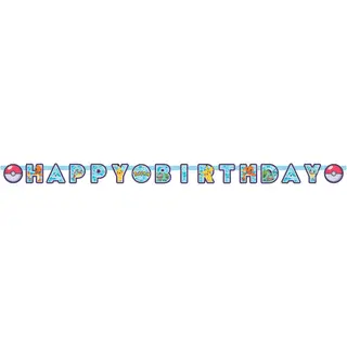 Produktfoto för Haza Witbaard Pokemon Letter Garland Happy Birthday
