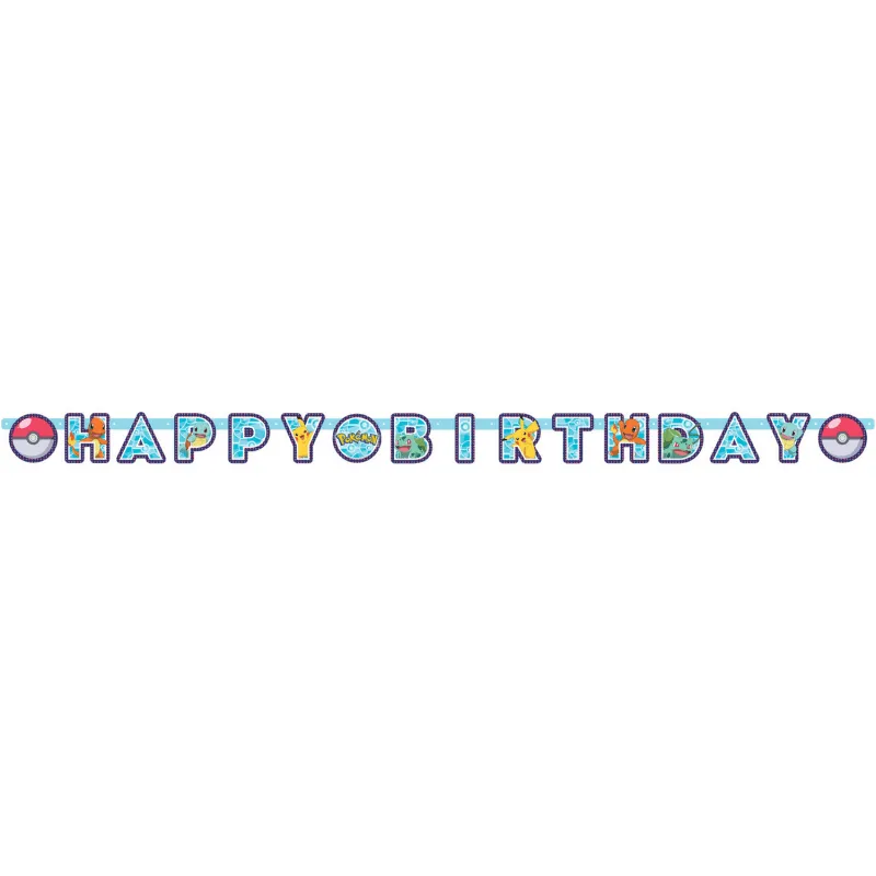 Alternativ bild 0 för Haza Witbaard Pokemon Letter Garland Happy Birthday