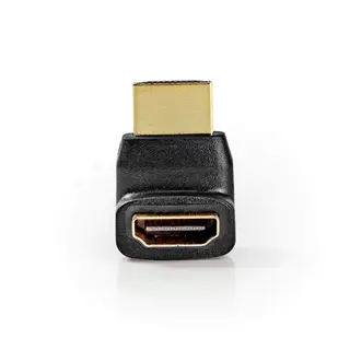 Produktfoto för HDMI™ Adapter | HDMI™ Kontakt | HDMI™ Utgång | Guldplaterad | Vinklat 270° | ABS | Svart | 1 st. | Låda