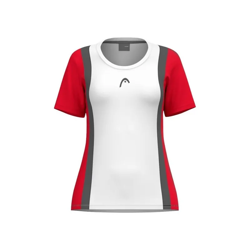 Bild 2 för Head Club 25 Tech T-shirt Women Red/White