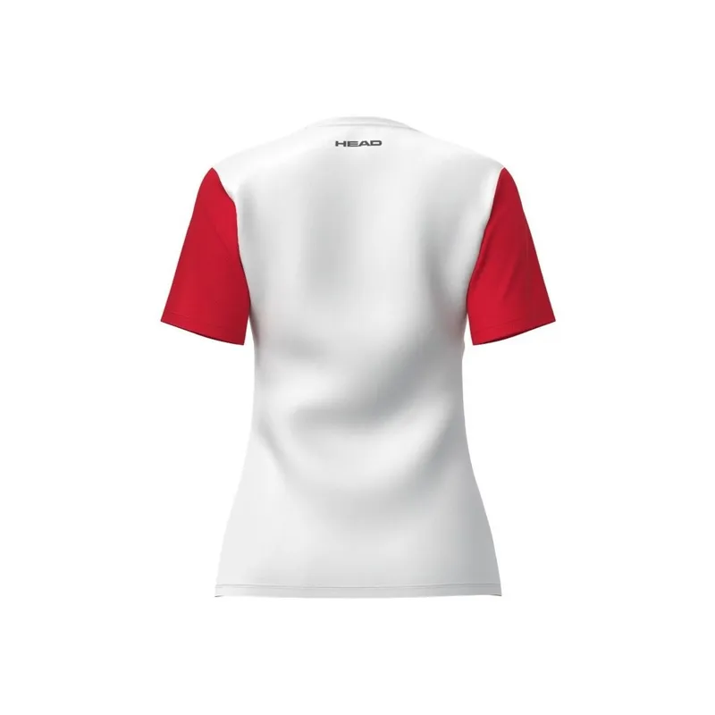 Bild 3 för Head Club 25 Tech T-shirt Women Red/White