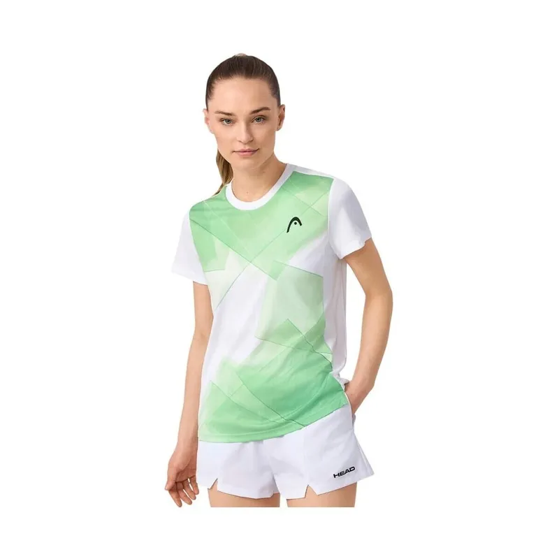 Bild 2 för Head Tie-Break T-shirt Women White/Celery Green