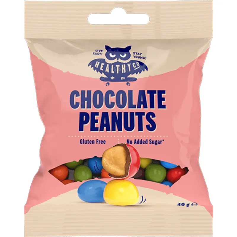 Bild 1 för HealthyCo Chocolate Peanuts 40 g