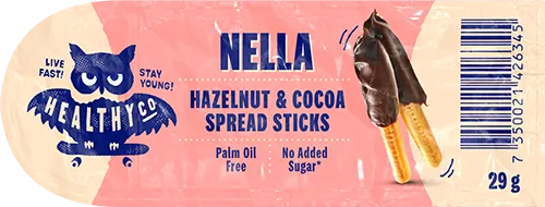 Bild 1 för HealthyCo Nella Hazelnut Sticks 29g