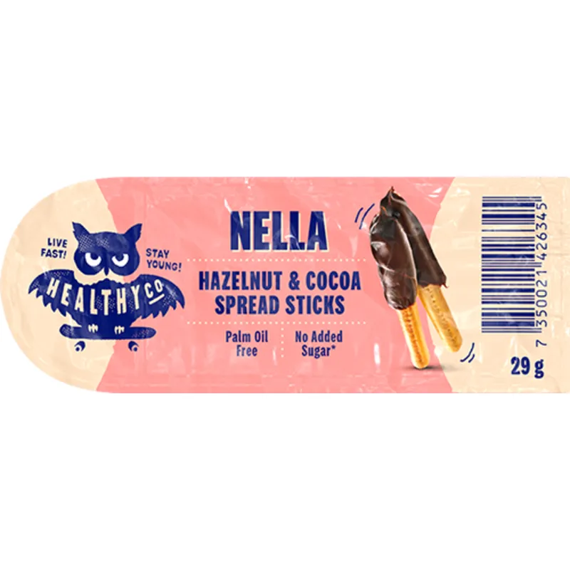 Bild 2 för HealthyCo Nella Hazelnut Sticks 29g