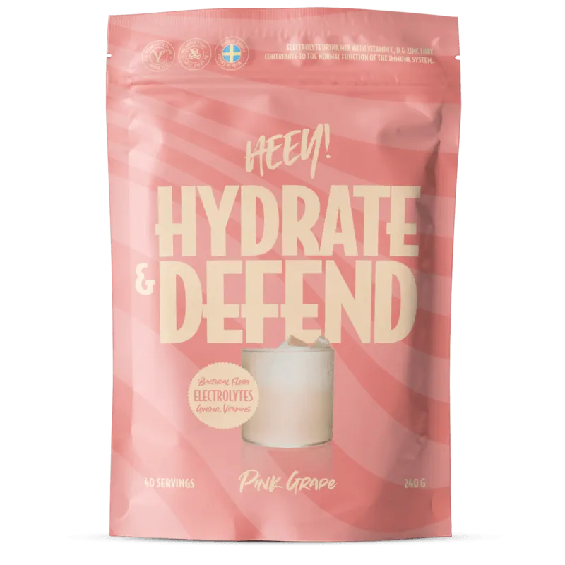 Bild 1 för Heey! Hydrate & Defend Electrolytes + Immune Support Pink Grape 240 g