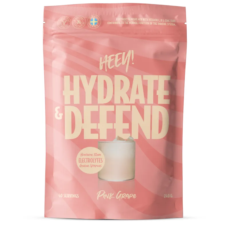 Bild 2 för Heey! Hydrate & Defend Electrolytes + Immune Support Pink Grape 240 g