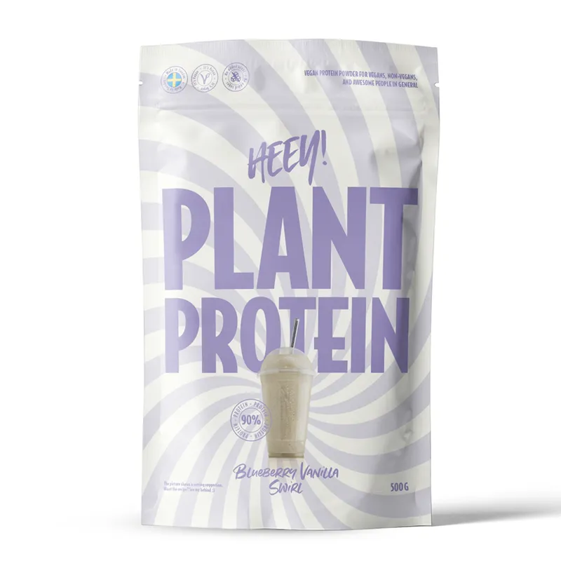 Bild 2 för Heey! Veganskt Protein Blueberry Vanilla Swirl 500 g