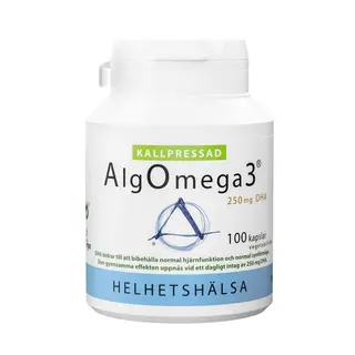 Produktfoto för Helhetshälsa AlgOmega3 kallpressad (500 mg) 100 kapslar