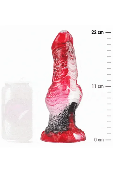 Bild 2 för Helios Dildo With Testicles Heat & Ecstasy 22 cm