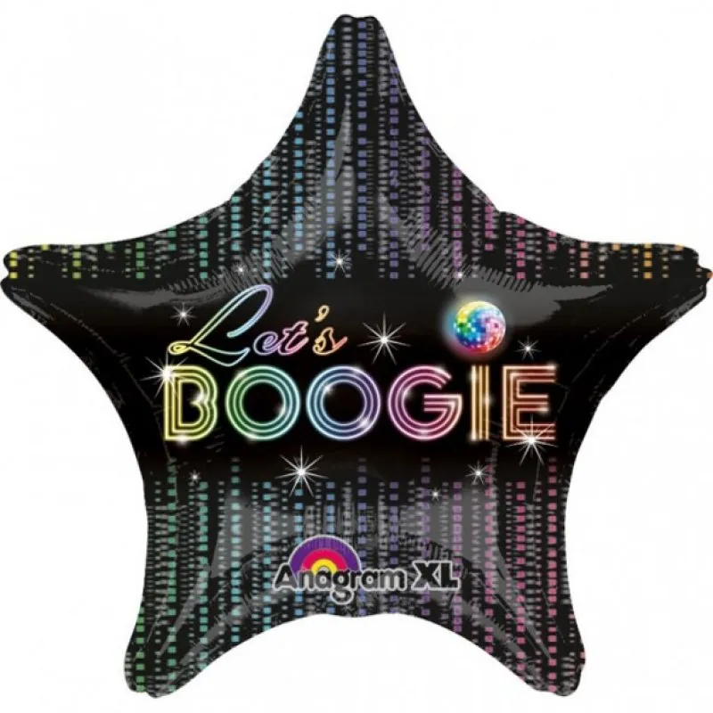 Alternativ bild 0 för Heliumballong disco - stjärnformad let's boogie