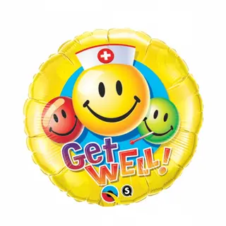 Produktfoto för Heliumballong get well smileys