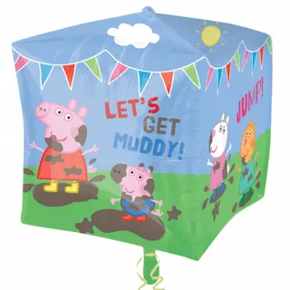 Produktfoto för Heliumballong kub Greta Gris / Peppa Pig