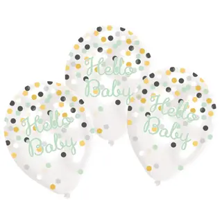 Produktfoto för Hello Baby Konfettiballonger 6-pack