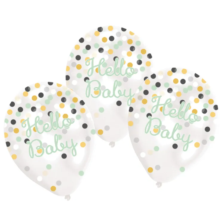 Alternativ bild 0 för Hello Baby Konfettiballonger 6-pack