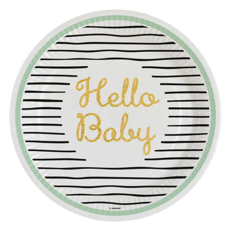 Alternativ bild 0 för Hello Baby Papperstallrik 8-pack