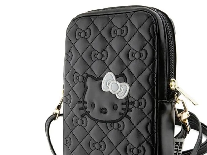 Alternativ bild 0 för Hello Kitty Bag black Quilted Bows Strap