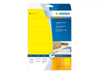 Produktfoto för Herma Etikett 105x42,3mm gul
