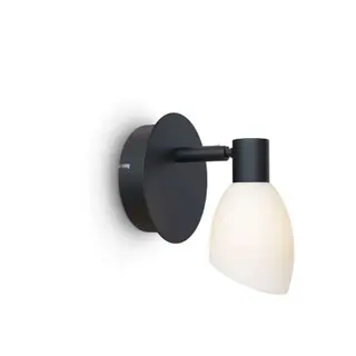Produktfoto för Herstal - Cut 2 Vägglampa Black/Opal Herstal