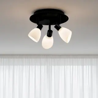 Produktfoto för Herstal - Cut 3 Plafond Round Black/Opal Herstal