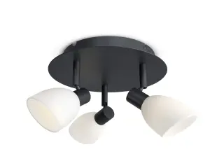 Produktfoto för Herstal - Cut 3 Plafond Round Black/Opal Herstal
