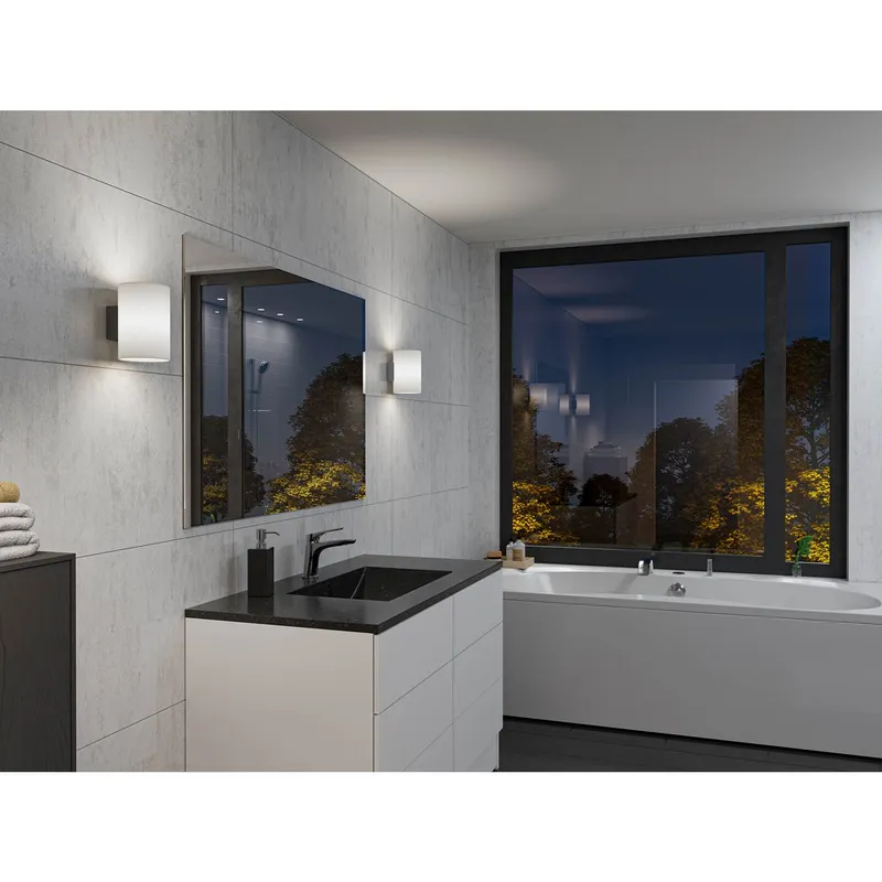 Bild 2 för Herstal - Evoke Vägglampa IP44 Large Anthracite/Opal