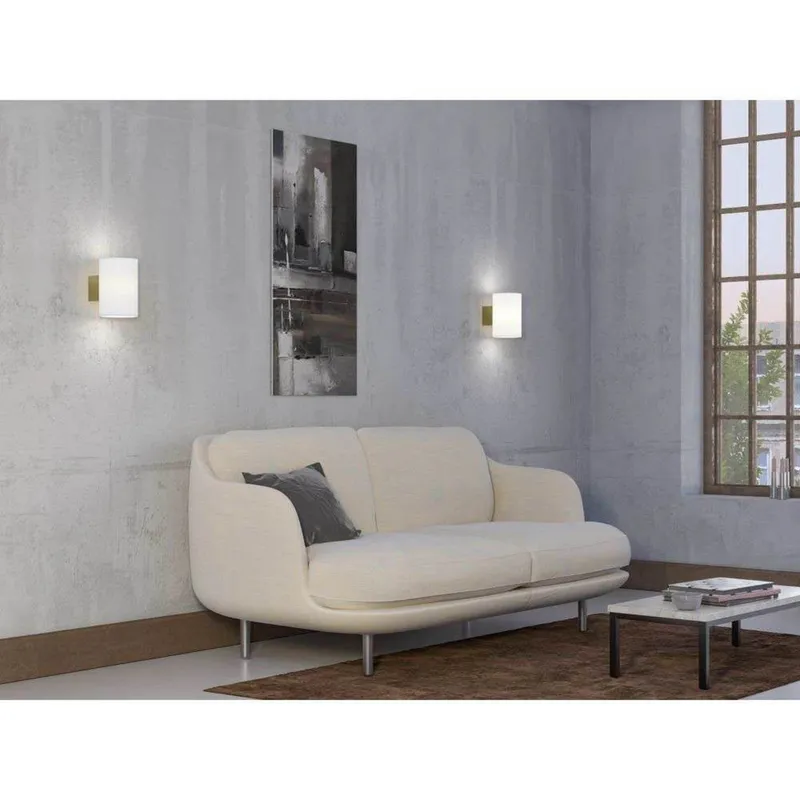 Bild 2 för Herstal - Evoke Vägglampa IP44 Large Satin Brass/Opal