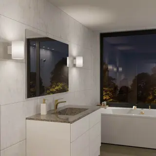 Produktfoto för Herstal - Evoke Vägglampa IP44 Large White/Opal