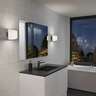 Produktfoto för Herstal - Evoke Vägglampa IP44 Oval Anthracite/Opal