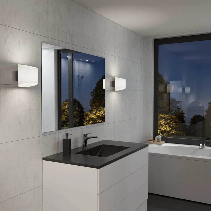 Alternativ bild 0 för Herstal - Evoke Vägglampa IP44 Oval Anthracite/Opal