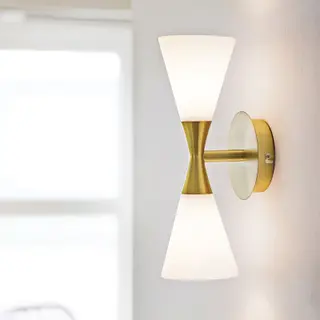 Produktfoto för Herstal - Harlekin Vägglampa Duo Mässing Herstal