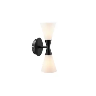 Produktfoto för Herstal - Harlekin Vägglampa Duo Matt Svart Herstal
