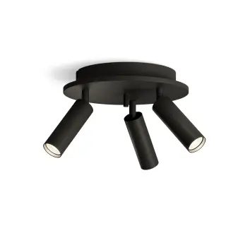 Produktfoto för Herstal - Pipeline 3 Plafond Round Matt Black