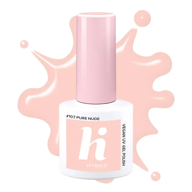 Alternativ bild 0 för hi hybrid #107 UV Gel Polish Pure Nude 5 ml