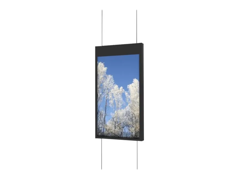 Alternativ bild 0 för HI-ND Ceiling Solution - Monteringssats (hölje) - dubbel sida - för LCD-panel för digital skyltning - metall - svart, RAL 9005 - skärmstorlek: 55 - takmonterbar - för Samsung OM55N-D