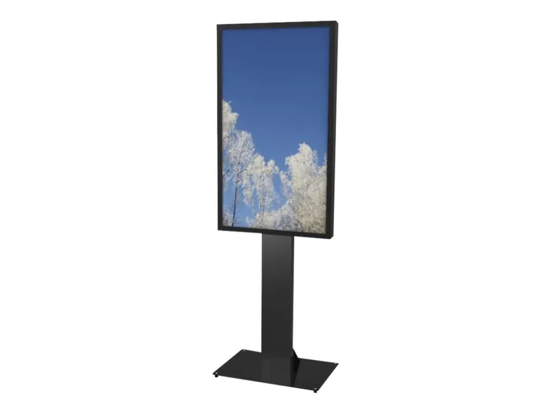 Alternativ bild 0 för HI-ND Floorstand Glass Universal 49- 65 - Ställ - för LCD-display - metall - svart, RAL 9005 - skärmstorlek: 49-65 - golvstående