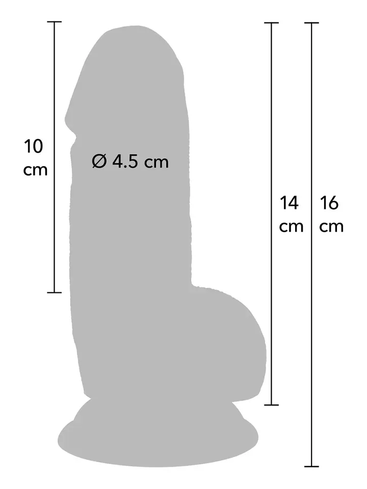Bild 2 för Hidden Desire: Inferno, Realistic Dildo PVC, 16 cm