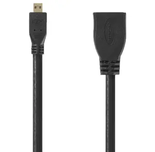 Produktfoto för High Speed ​​HDMI Hona till HDMI Micro kabel med Ethernet, 4K@30Hz, 10.2 Gbps, 0.2m
