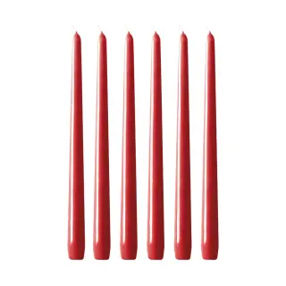 Produktfoto för Hilke - Herrgårdsljus 30 cm 6-pack Julröd